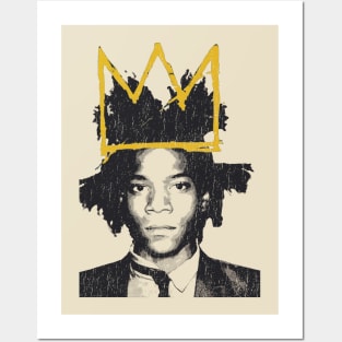 Basquiat crown portrait Posters and Art